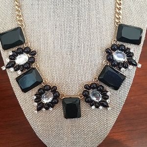 Chicos Necklace Black Rhinestones Mika